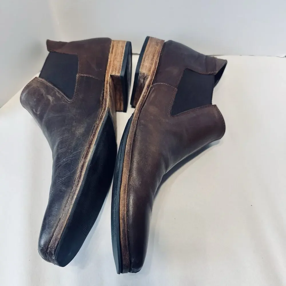 Vintage Navarro Brothers Men's ankle Boots Brown Leather Western Buenos Aires 10